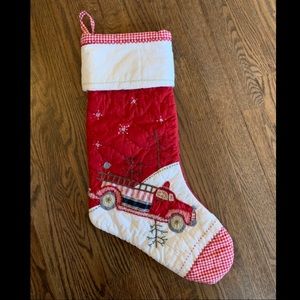Pottery Barn Kids Firetruck stocking